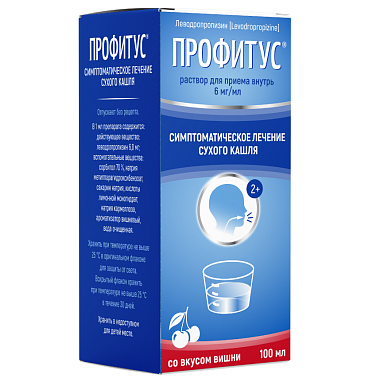 Купить Профитус 6 мг/мл 100 мл раствор для внутреннего применения флакон вишня