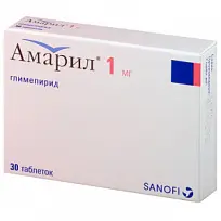 Купить: Амарил 1 мг 30 шт таблетки