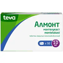 Купить: Алмонт 10 мг 98 шт таблетки покрытые пленочной оболочкой