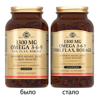 Купить Solgar ЭЖК Омега 3-6-9 1300 мг 120 шт капсулы