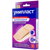 Купить: Унипласт пластырь 12 шт бактерицидный амортизирующий