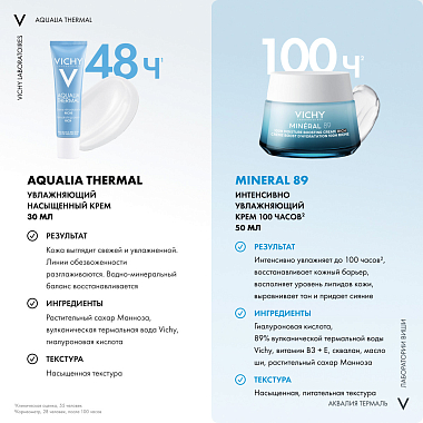 Купить Vichy Aqualia Thermal 30 мл крем для лица увлажняющий насыщенный