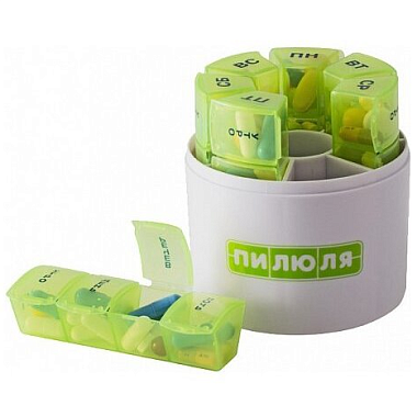 Купить Таблетница пилюля на 7 дней цилиндр