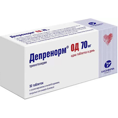 Купить Депренорм ОД 70 мг 60 шт  таблетки покрытые пленочной оболочкой с пролонгированным высвобождением
