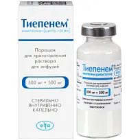 Купить: Тиепенем 500 мг + 500 мг 20 мл 1 шт порошок для приготовления раствора для инфузий