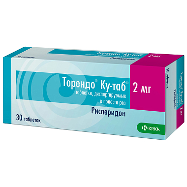 Купить Торендо Ку-таб 2 мг 30 шт таблетки диспергируемые в полости рта