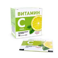 Купить: Аскорбиновая кислота 2,5 г 10 шт порошок для приготовления раствора для приема внутрь