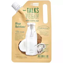 Купить: Missha Talks Vegan Squeeze Mega Nutritions 10 г маска для лица энерджайзер с экстрактом нони и кокоса
