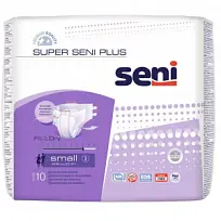 Купить: Seni Super Plus подгузники 10 шт размер S 7 капель