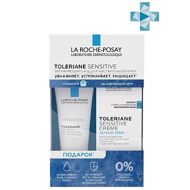 Купить La Roche-Posay Toleriane Sensitive набор 40мл крем легкий + Toleriane гель 50мл