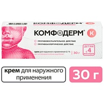 Купить: Комфодерм К 0,1% 30 г крем для наружного применения туба