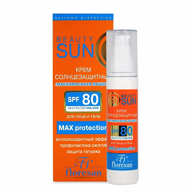 Купить Floresan Floresan Beauty sun Максимальная защита 75 мл крем солнцезащитный SPF80
