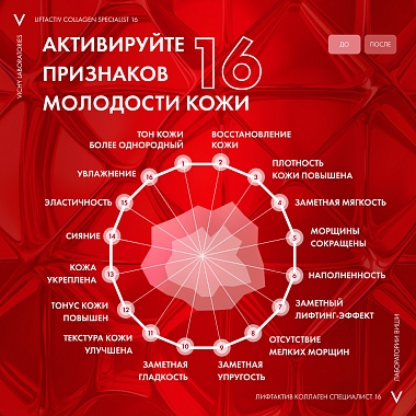 Купить Vichy LiftActiv Collagen Specialist 16  50 мл лифтинг-крем антивозрастной ночной для кожи лица против морщин
