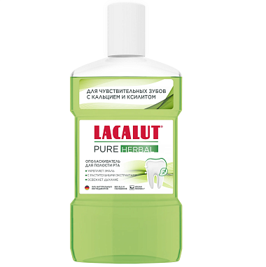 Купить Lacalut Pure Herbal 475мл ополаскиватель для полости рта