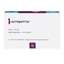 Купить: Эстеретта 3 мг + 15 мг 84 шт таблетки покрытые пленочной оболочкой
