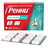 Купить Ренни 24 шт жевательные таблетки без сахара мята