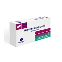 Купить: Валацикловир-Канонфарм 1000 мг 7 шт таблетки покрытые пленочной оболочкой