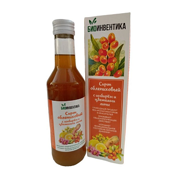 Купить Концентрат сироп облепиховый с имбирем и цветками липы 250 мл флакон жидкость