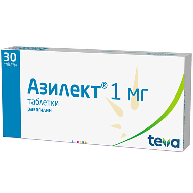 Купить Азилект 1 мг 30 шт таблетки
