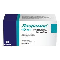 Купить: Липримар 40 мг 100 шт таблетки покрытые пленочной оболочкой