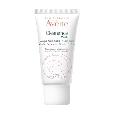 Купить Avene Cleanance 50 мл маска-скраб с AHA-BHA кислотами для глубокого очищения
