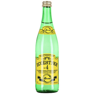 Купить Ессентуки №4 0,5 л вода лечебно-столовая газированная стекло
