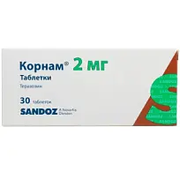 Купить: Корнам 2 мг 30 шт таблетки