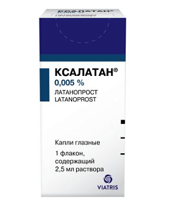 Купить Ксалатан 0,005% 2,5 мл 1 шт капли глазные