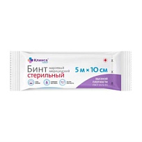 Купить: Клинса 5 м х 10 см бинт стерильный высокой плотности