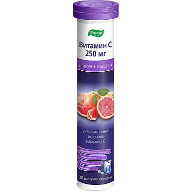 Купить Витамин С 250 мг Эвалар 20 шт таблетки шипучие