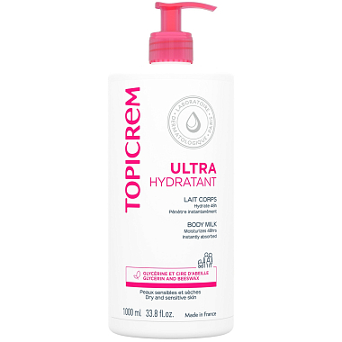 Купить Topicrem Ultra Hydratant 1000 мл молочко ультра-увлажняющее для тела для всей семьи