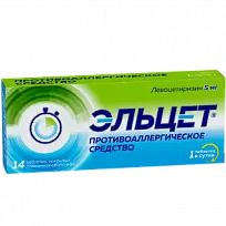 Купить: Эльцет 5 мг 14 шт таблетки покрытые пленочной оболочкой
