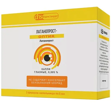 Купить Латанопрост-оптик 5 мл 3 шт капли глазные