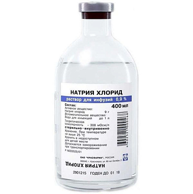 Купить Натрия Хлорид  р-р д/инфузий 0,9% 400мл