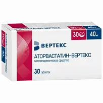 Купить: Аторвастатин 40 мг 30 шт таблетки покрытые пленочной оболочкой