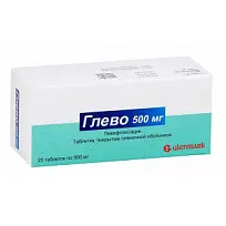 Купить: Глево 500 мг 25 шт таблетки покрытые пленочной оболочкой