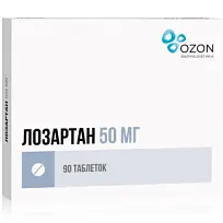 Купить: Лозартан 50 мг 90 шт таблетки покрытые пленочной оболочкой