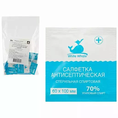 Купить Салфетка 60 мм x 100 мм 20 шт  антисептическая спиртовая