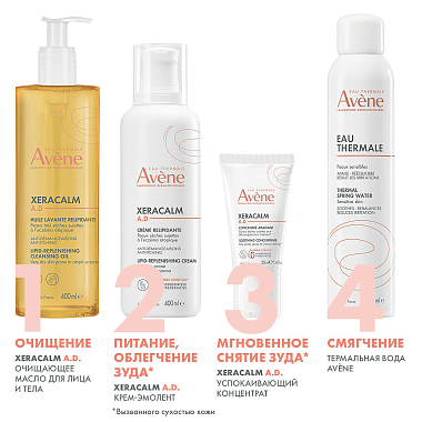 Купить Avene XeraCalm A.D 400 мл крем липидовосполняющий