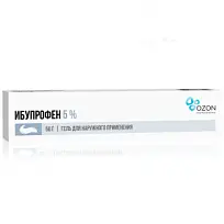 Купить: Ибупрофен 5 % 50 г гель для наружного применения туба