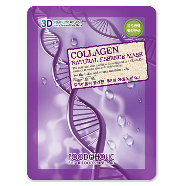 Купить FoodaHolic маска 23г ткан 3D с коллаг FoodaHolic Collagen Natural Essence Mask
