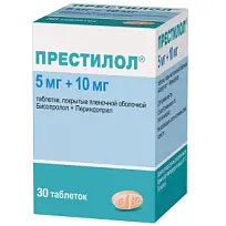 Купить: Престилол 5 мг + 10 мг 30 шт таблетки покрытые пленочной оболочкой