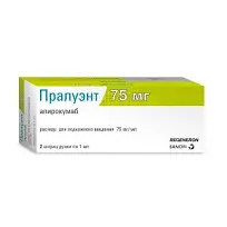 Купить: Пралуэнт 75 мг/мл 1 мл 2 шт раствор для подкожного введения шприц-ручка