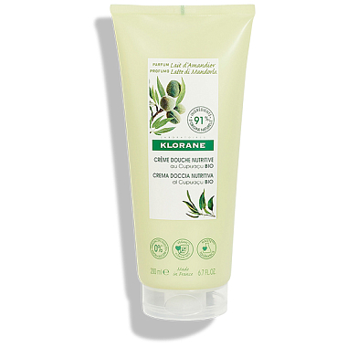 Купить Klorane 200 мл крем для душа питатательное молочко миндаля и масло купуасу