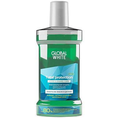 Купить Global White Total Protection 300 мл ополаскиватель для полости рта