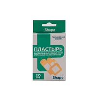Купить: Пластырь мед  стер бактер с антисеп на полим основе наб №20 телесн Shape