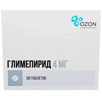 Купить: Глимепирид 4 мг 90 шт таблетки