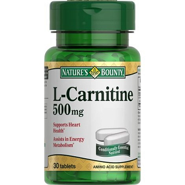 Купить Nature's Bounty L-карнитин 500 мг 30 шт капсулы