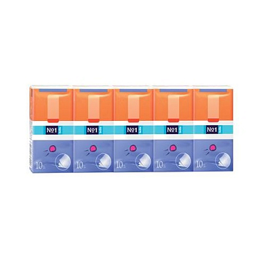 Купить Bella Baby Happy 100 шт (10 упаковок) платочки носовые трехслойные бумажные