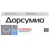 Купить: Дорсумио 15 мг + 6 мг 30 шт таблетки с пролонгированным высвобождением